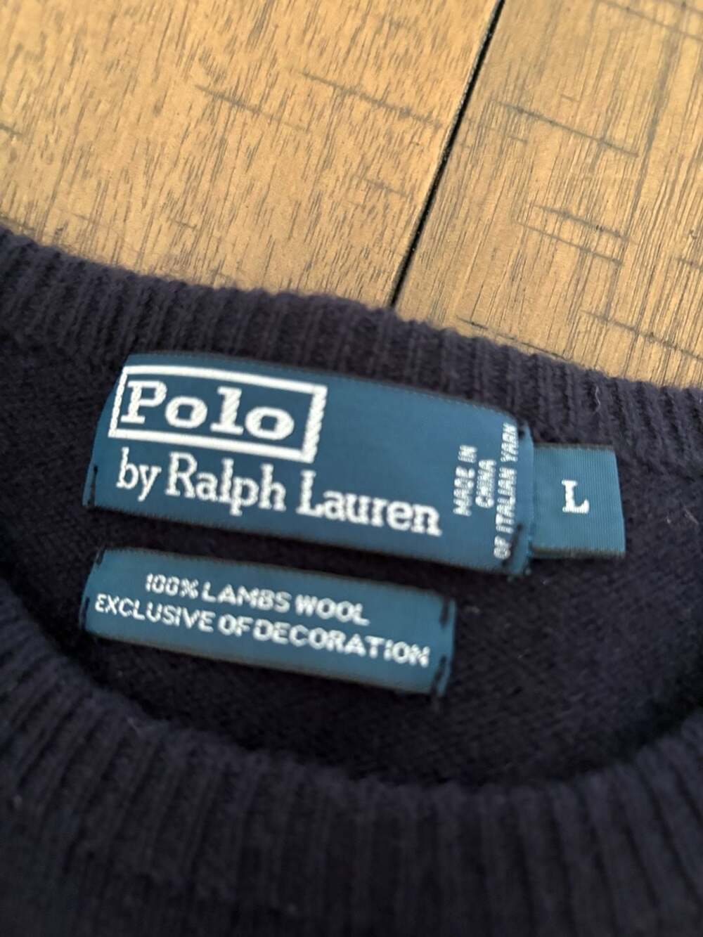 Polo Ralph Lauren Men's Crewneck Striped 100% Lambs Wool Sweater - Picture 2 of 5